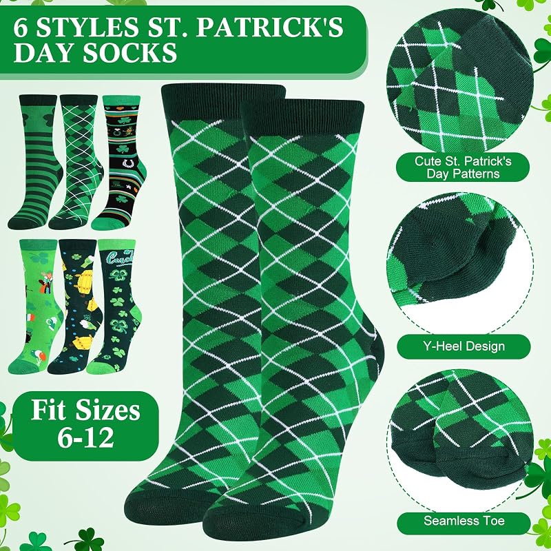 St Patrick's Day Gift Set - 18 Pcs Enamel Mugs, Makeup Bags & Shamrock Socks - Variation: St. Patrick’s Day