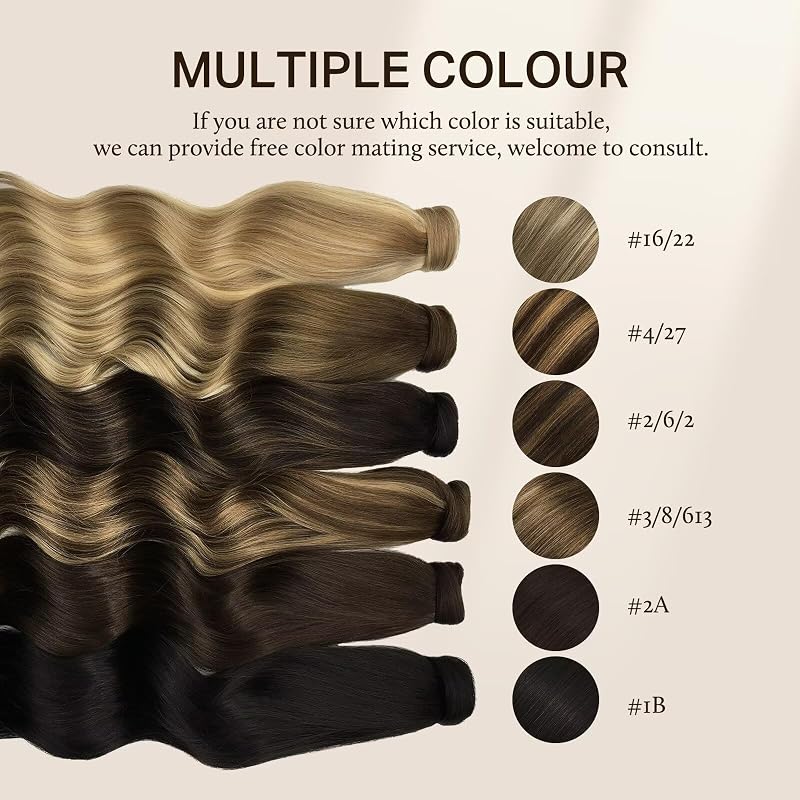 DOORES Ponytail Extension Human Hair, #2 18inch