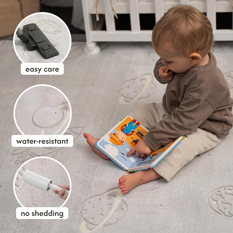 Hakuna Matte Planet 47" x 67" GlowCloud Baby Play Mat - Floor Mat for Nursery (Variation: Planet 47" x 67" Rectangular)
