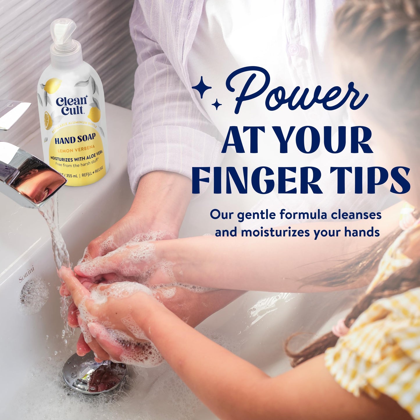 Cleancult Liquid Hand Soap Refill - Lemon Verbena - Moisturizes Dry & Sensitive Skin - Made with Aloe Vera & Essential Oils - Eco Friendly - Paper-Based Packaging - 32 oz/1 Pack