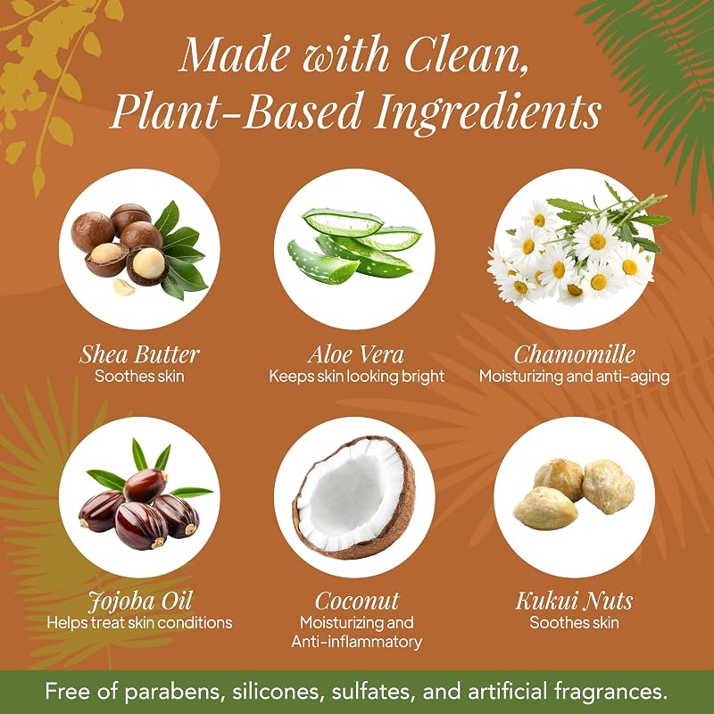 Tropical Coconut Body Lotion & Cream 2-Pack for Dry Skin - Saavy Naturals 8.5 fl oz each