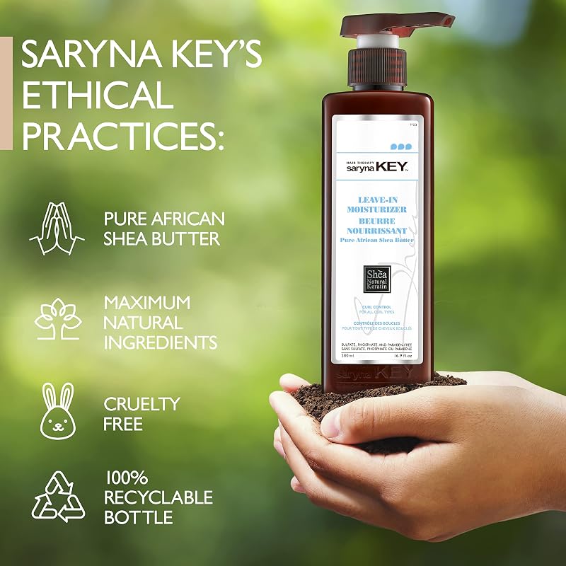 Saryna Key Curl Control Leave-In Moisturizer with Shea Butter - 10.14 Fl Oz (Pack of 1)
