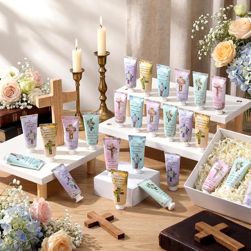 72 Pcs Christian Hand Cream Gift Set - Bible Verse Lotions for Women | 6 Scents