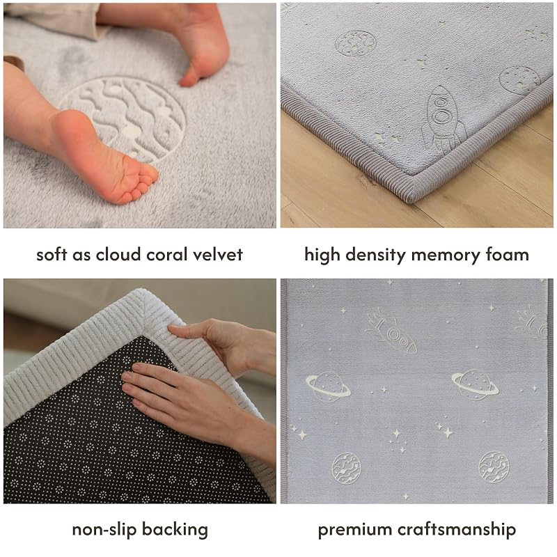 Hakuna Matte Planet 47" x 67" GlowCloud Baby Play Mat - Floor Mat for Nursery (Variation: Planet 47" x 67" Rectangular)