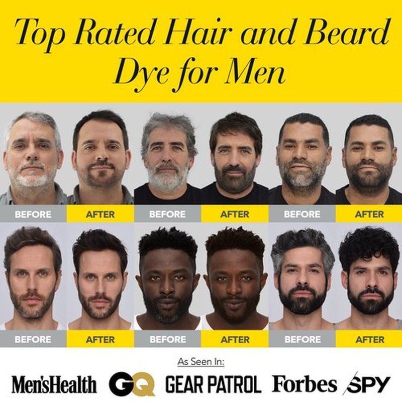 Cleverman Dark Brown Hair & Beard Dye Kit for Men - Natural-Looking Gray Coverage, Professional-Quality, Ammonia-Free for Hair, Beard & Mustache