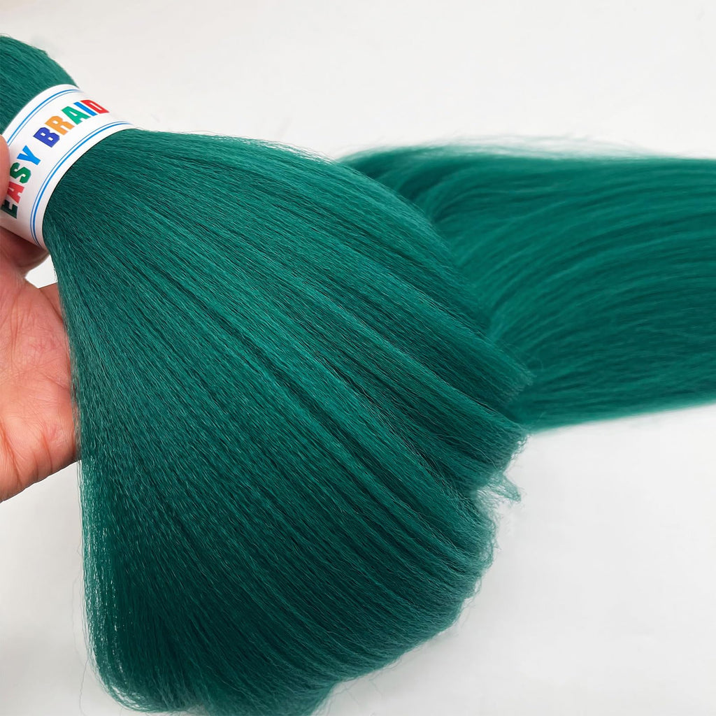 UPruyo Teal Green Braiding Hair Pre Stretched Prestretched Braiding Hair 26 Inch Kanekalo Braiding Hair Extensions for Braiding Box Braids Knotless Micro Jumbo Synthetic Braiding Hair 6 Packs