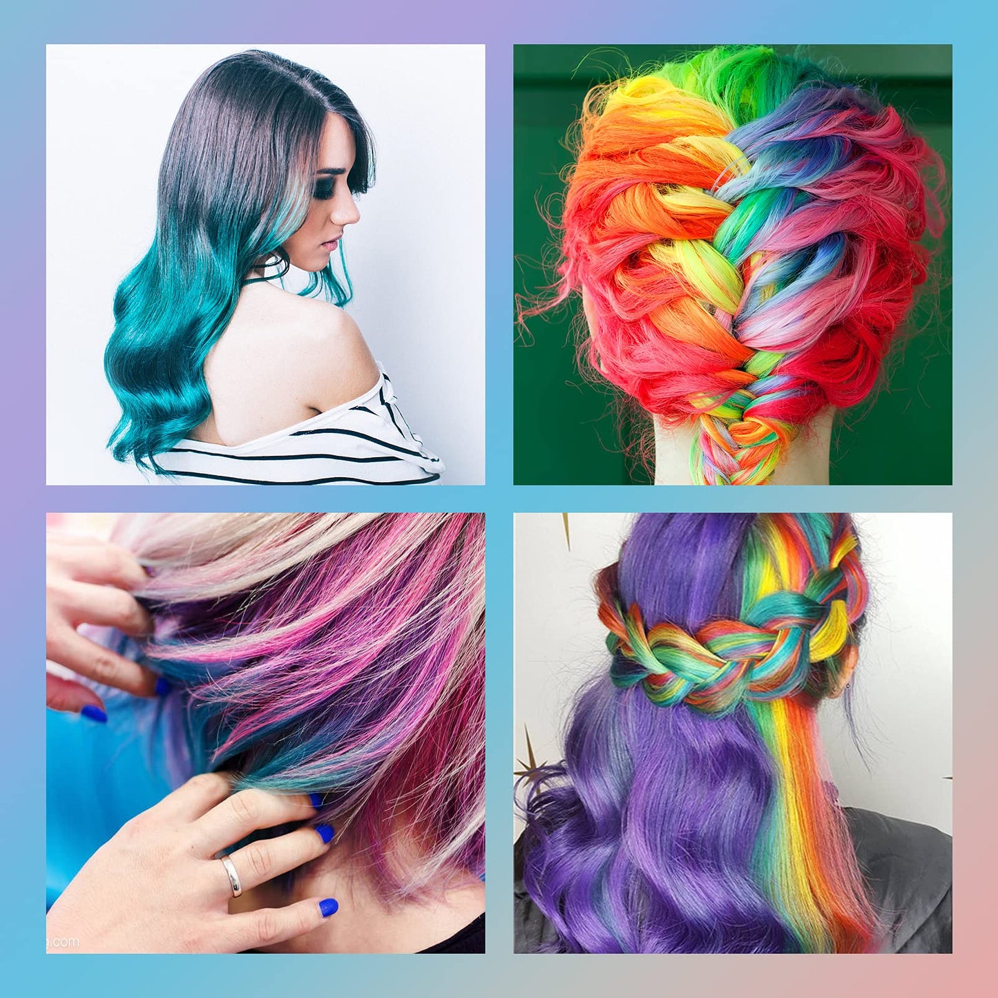 Hair Chalk Stick Set, Halloween Christmas Birthday Cosplay and DIY, Non-toxic Temporary Washable Hair Color Chalk Girls Boys Teen Kids Gift, 12 Colors