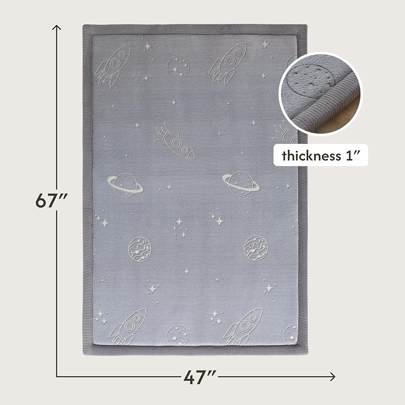Hakuna Matte Planet 47" x 67" GlowCloud Baby Play Mat - Floor Mat for Nursery (Variation: Planet 47" x 67" Rectangular)