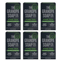 The Grandpa Soap Company Pine Tar Bar Soap for Men- Made With Pine Tar Oil, 3 in 1 Cleanser Deodorizer and Moisturizer, Dermatologist Tested, Safe for Sensitive Skin, 3.25 Oz, 6 Pack