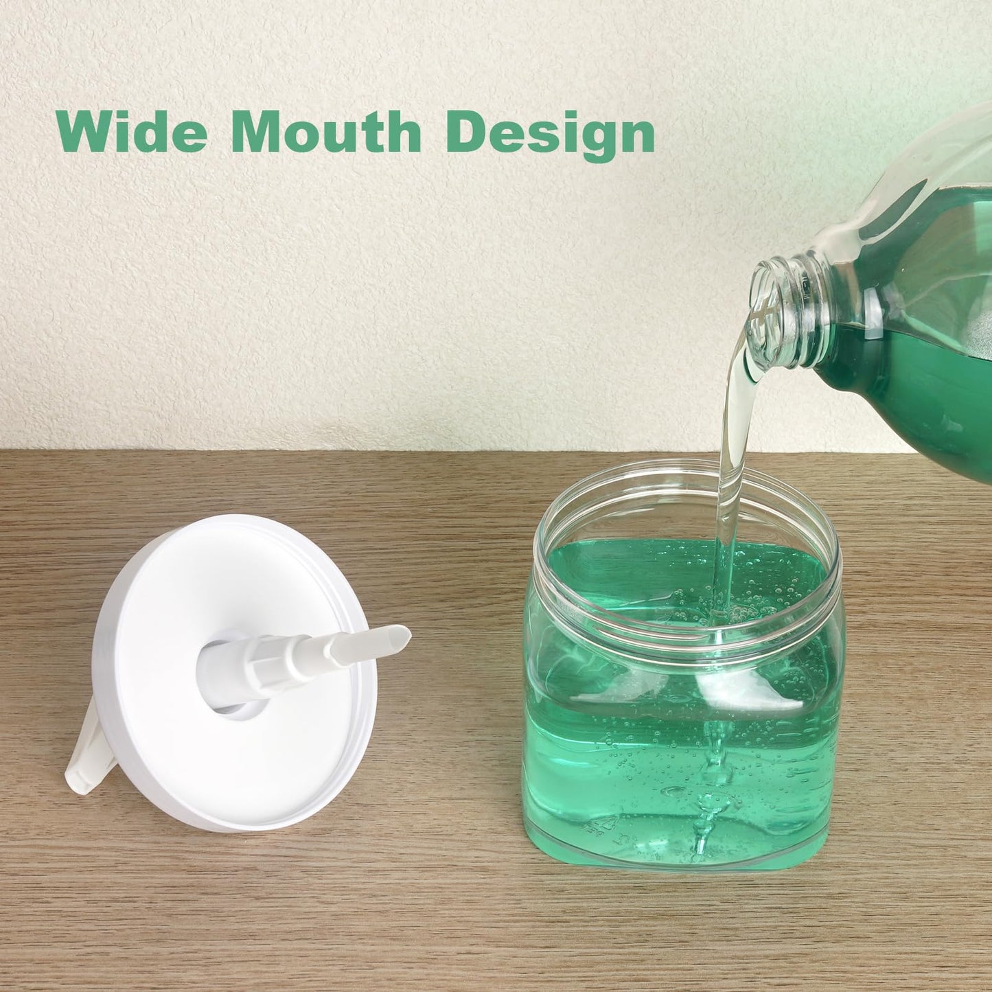 Decorniqu Pump Bottle Dispenser 4 Pack 550ml/18.6oz Lotion Dispenser Wide Mouth Plastic Refillable Lotion Pump Bottles Empty Bathroom Shower Containers for Hand Wash Shampoo Conditioner(Clear)