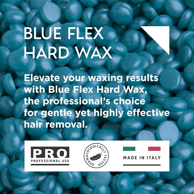 NaturaverdePro Blue Flex Hard Wax Beads for Body & Face, Calming Chamomile - 2.2 lbs