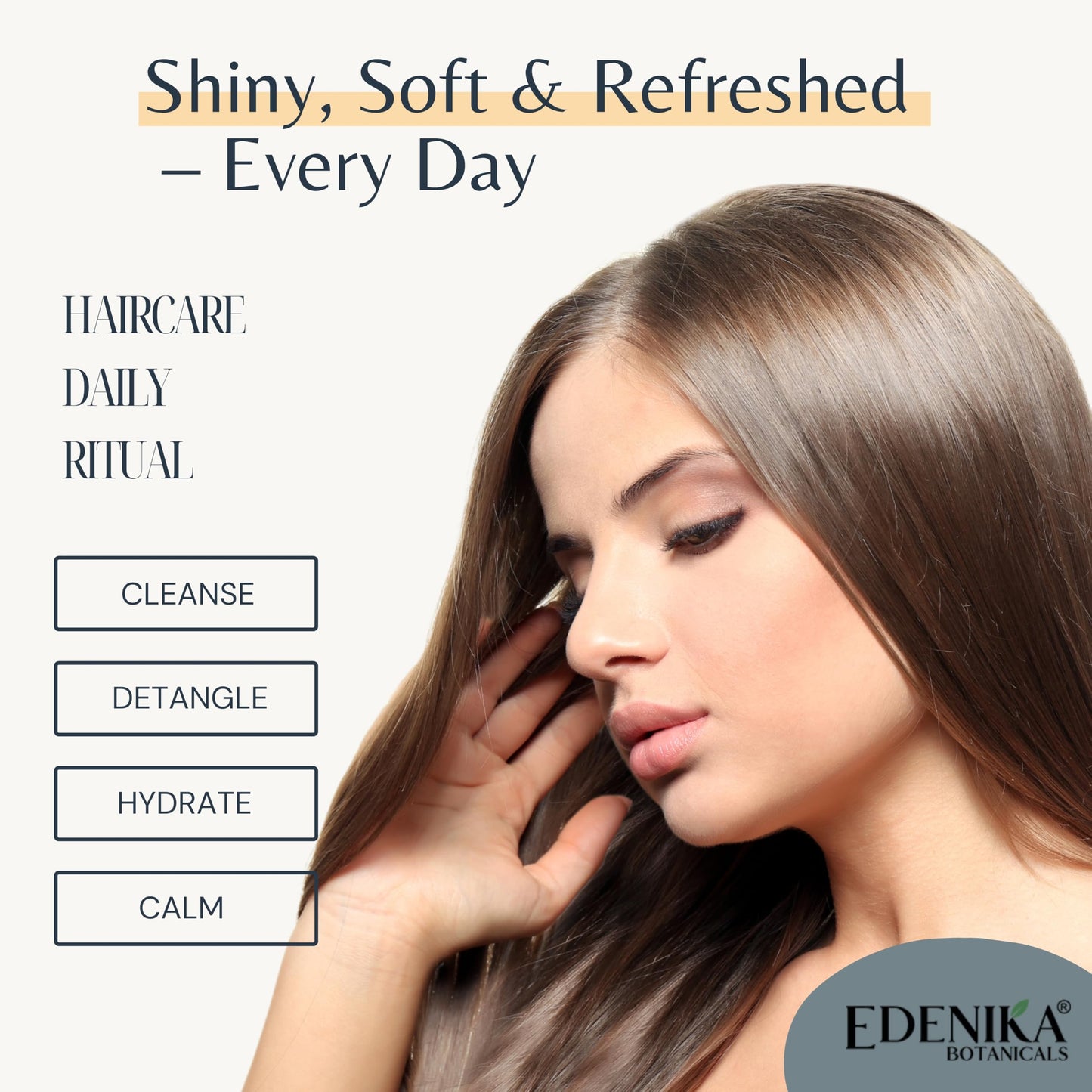 Edenika Botanicals Chamomile Shampoo and Conditioner Set, Calming Formula with Certified Organic and Natural Ingredients Intense Nourishment Makes Hair Feel Soft and Smooth 16oz Each