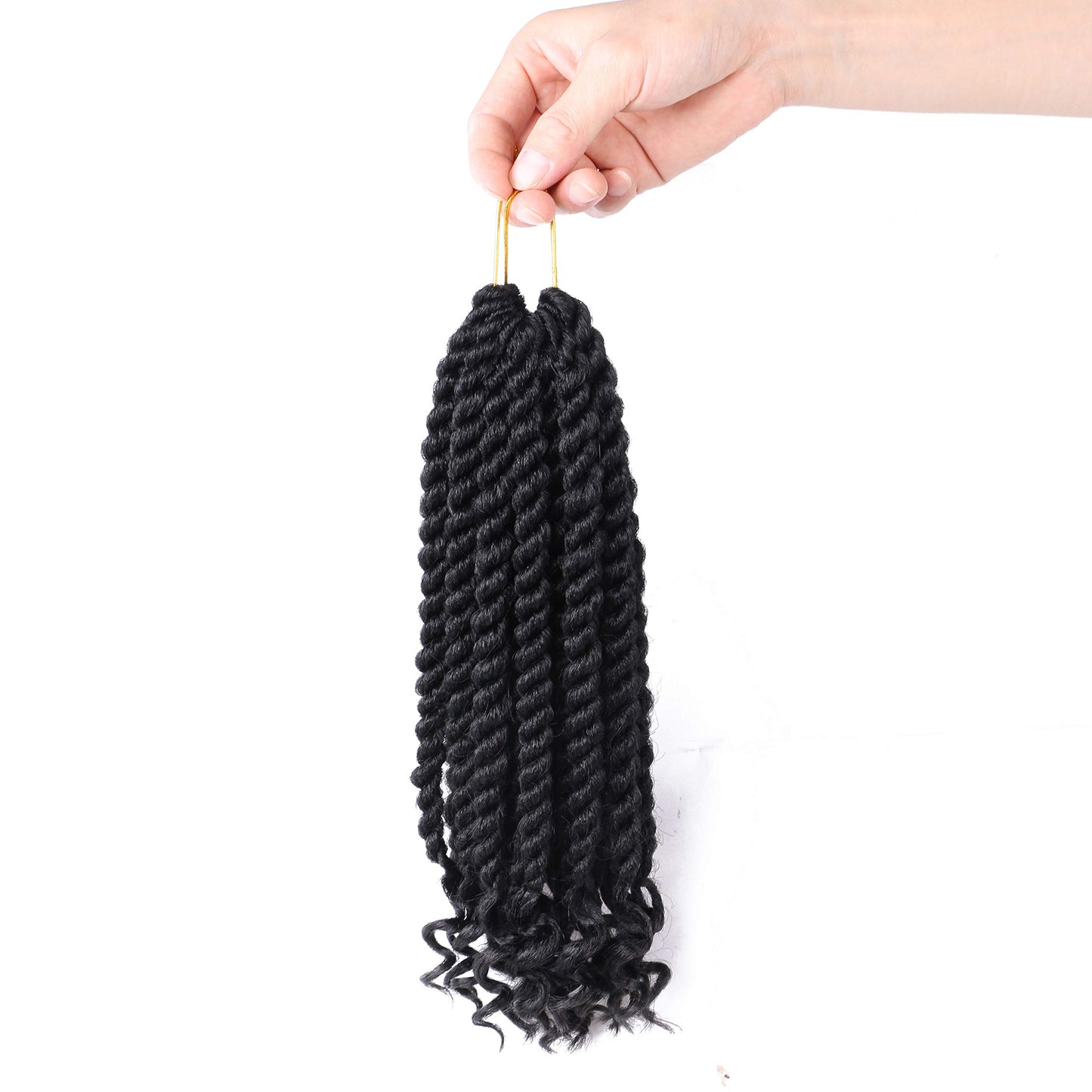 12 Inch Crochet Braids Senegalese Twist Crochet Hair For Black Women 6 Pack Havana Twist crochet hair With Curly Ends 1B#