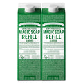 Almond Castile Soap Refill (32oz x2) – 18-in-1 Liquid Soap for Face, Body, Hands