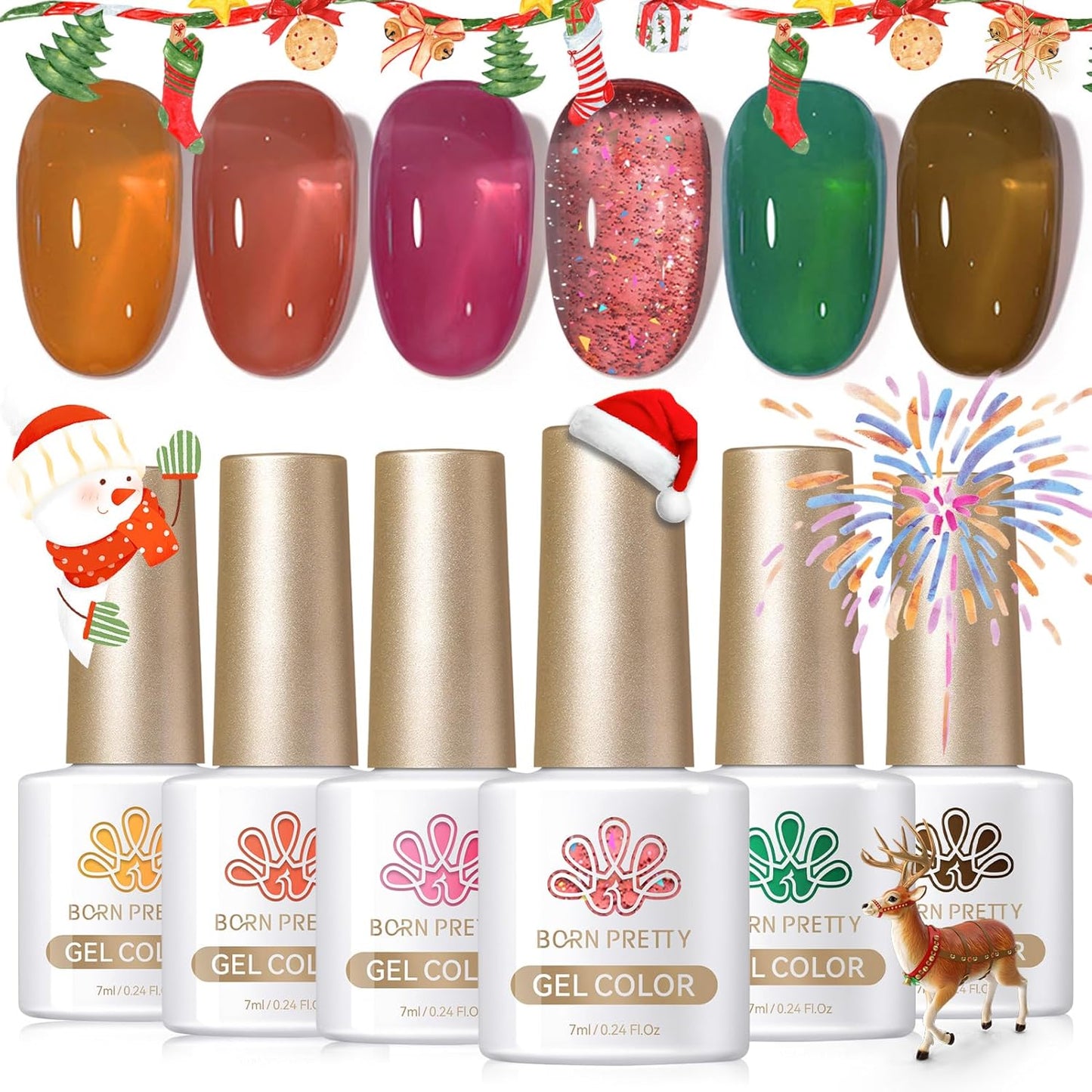 Born Pretty Neon Jelly Gel Nail Polish Set - Halloween Colors, Soak Off UV/LED for Salon & DIY
