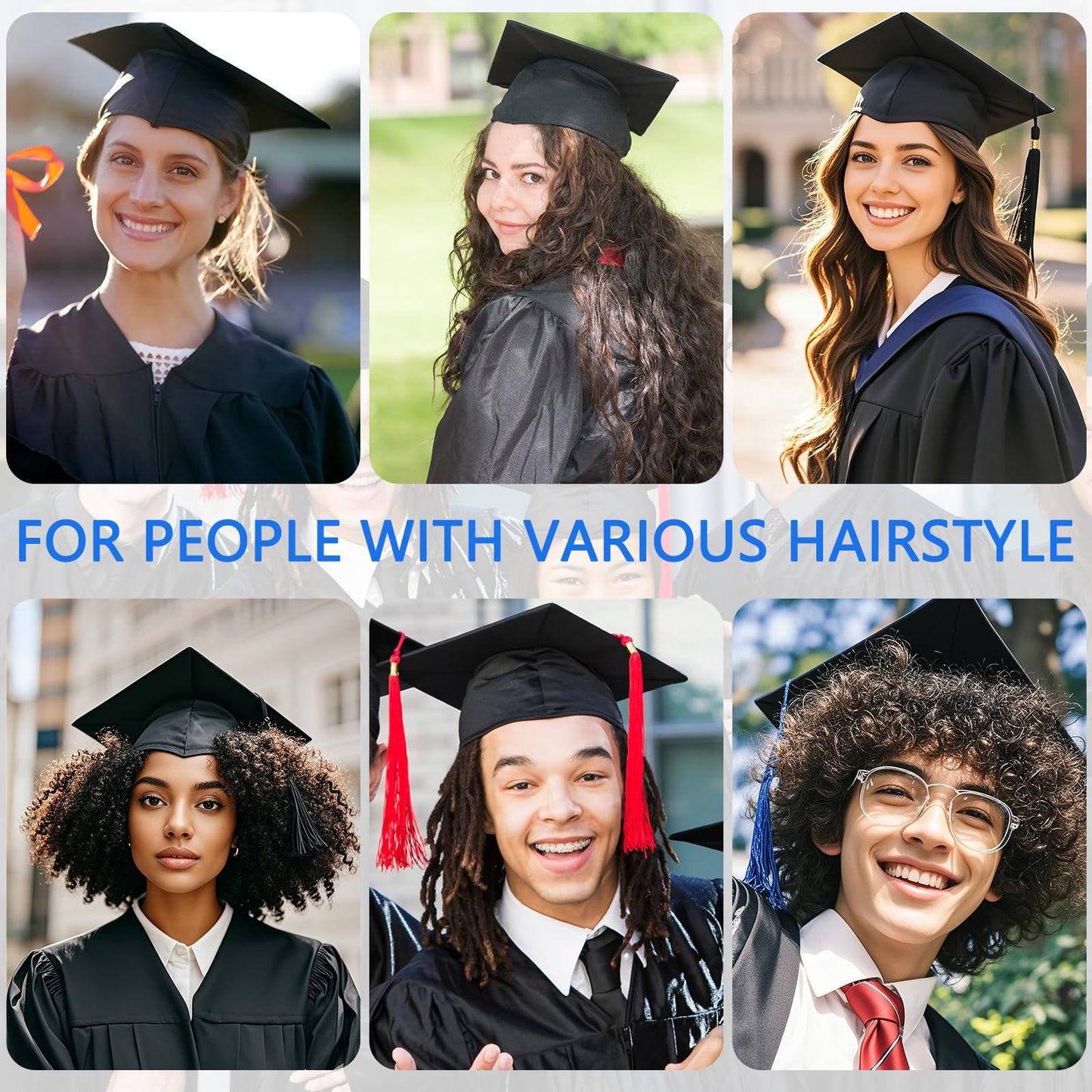 ZEYER Graduation Cap Headband, Comfortable Wear Ensuring Your Cap Stays Securely In Place Throughout Your Graduation Ceremony Caps and Keeps Hairstyle Hat Accessories for Graduates, Students 1 Pack