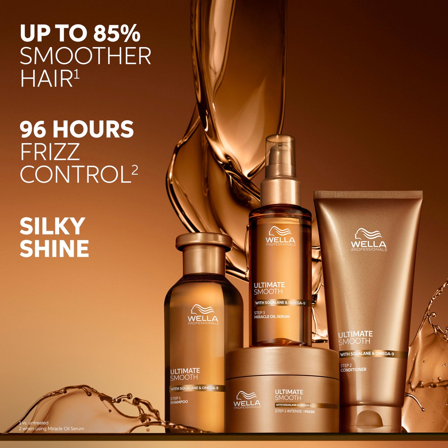 Wella Professionals ULTIMATE SMOOTH Miracle Oil Serum for Dry, Dull & Frizzy Hair | With Squalane & Omega 9 | 1 Fl Oz
