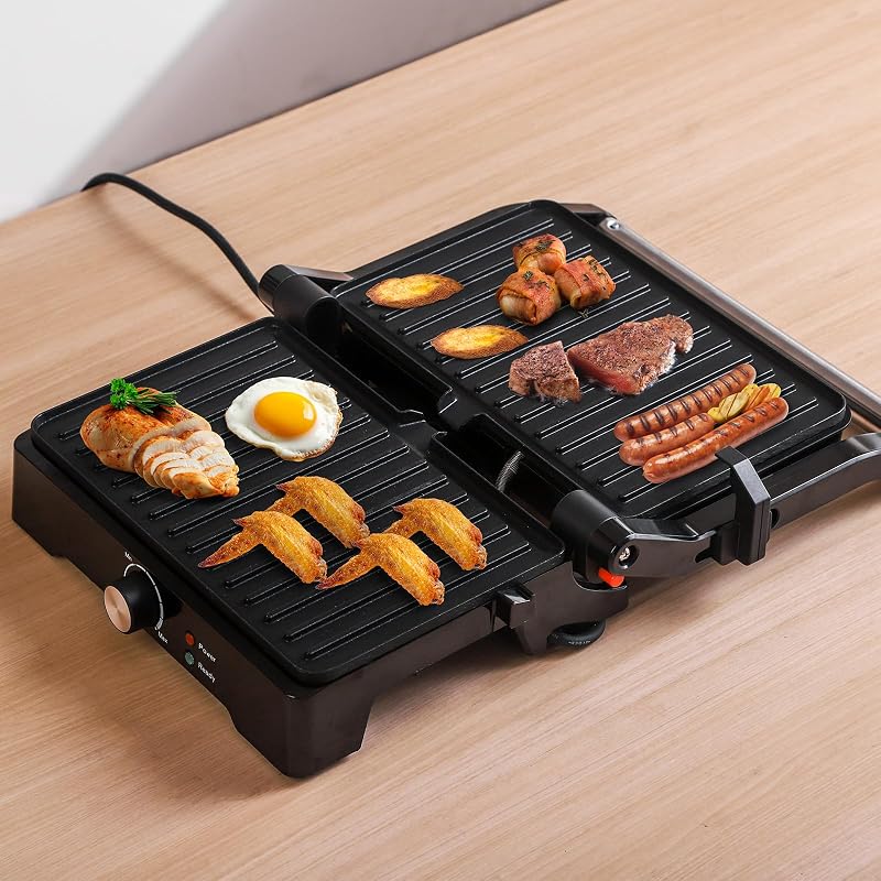 Variation of THIS listing Large Panini Press Grill 3 in 1 Open 180° 2-3 Sandwiches UVFAST