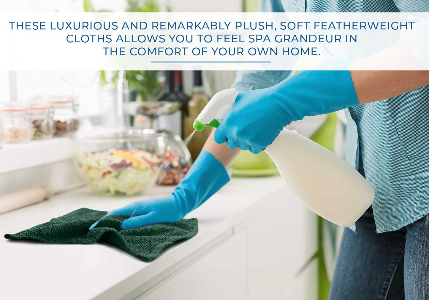 DAN RIVER Washcloths - 12 Pack, 12x12 Inches, 400 GSM, Hunter Green, 100% Cotton, Soft & Highly Absorbent Wash Cloths for Face and Body, Perfect for Bathroom, Makeup Removal, and Everyday Use