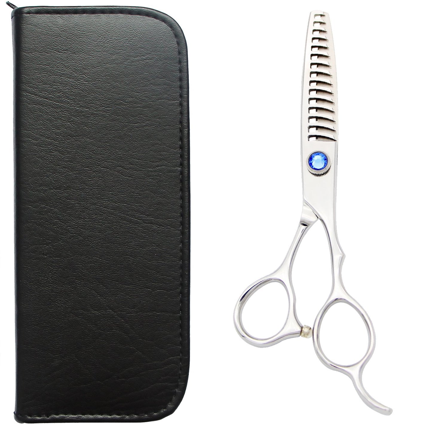 MISSUM 6.5" Professional Texturizing Scissors Hair Thinning Shears Cutting Teeth Shears Japanese Stainless Steel Blue