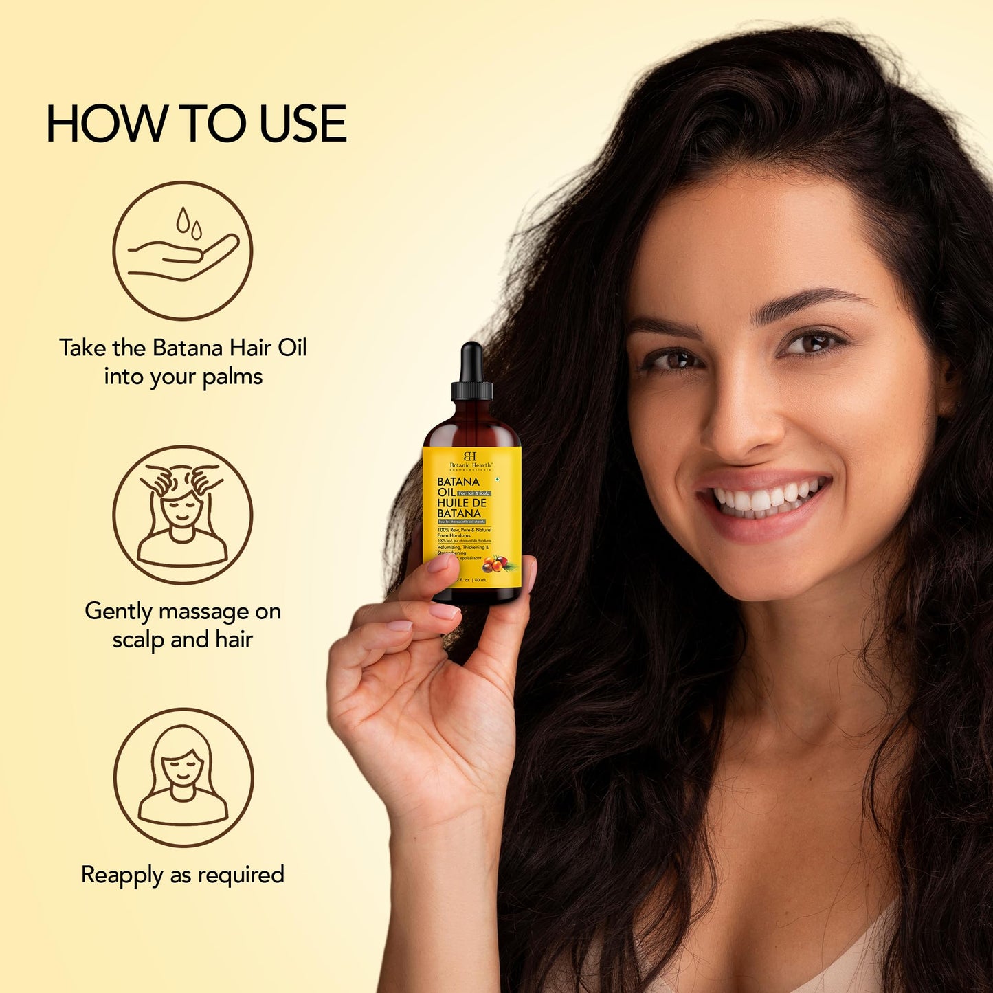 Dr Sebi Batana Oil for Hair Growth- Weightless(Glass bottle 2 fl oz) | 100% Pure & Unrefined Oils from Honduras, Lightweight Summer Hair Oil for Strengthening & Volumizing by Botanic Hearth