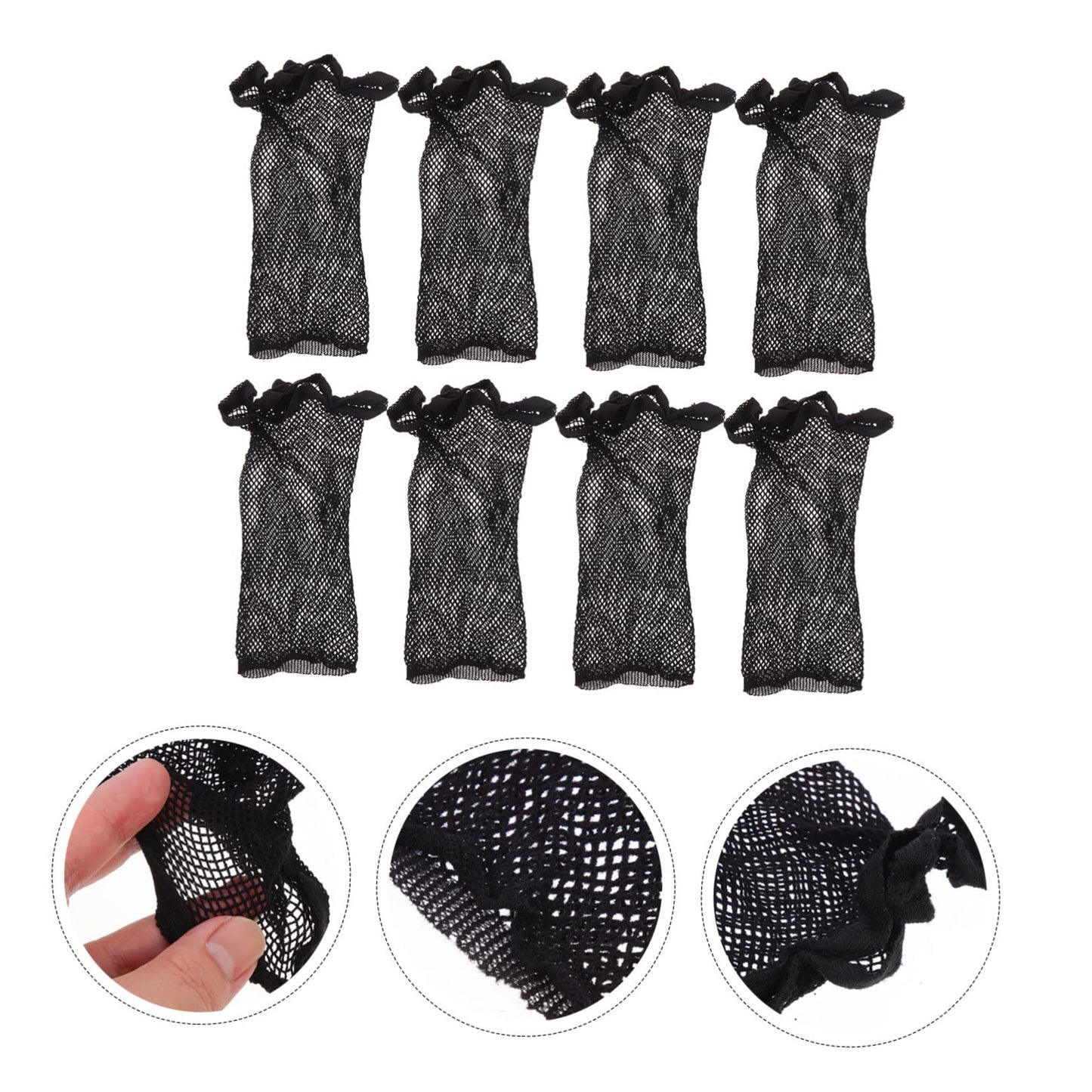 Vaguelly 8pcs Elastic Wig Hair Mesh Caps Lightweight and Wig Covers Practical Hair Net for Women