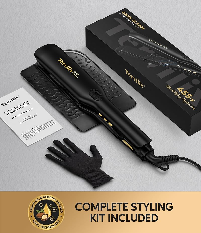 Terviiix 1.75in Flat Iron Hair Straightener for Thick Hair - 11 Heat Settings