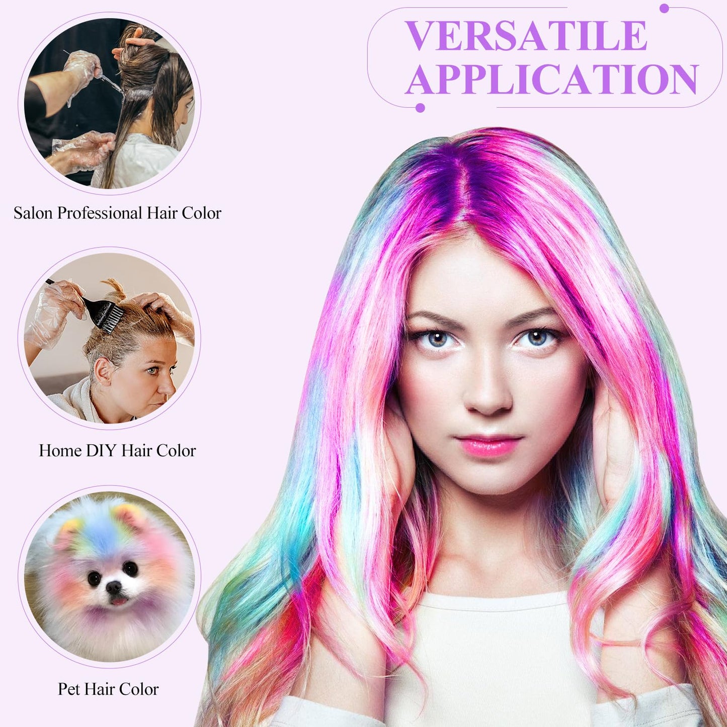 18PCS Hair Dye Kit, Hair Coloring Products with Hair Dye Brush, Collapsible Bowl, Clips, Ear Muffs, Disposable Gloves, Scarf, Shower Cap