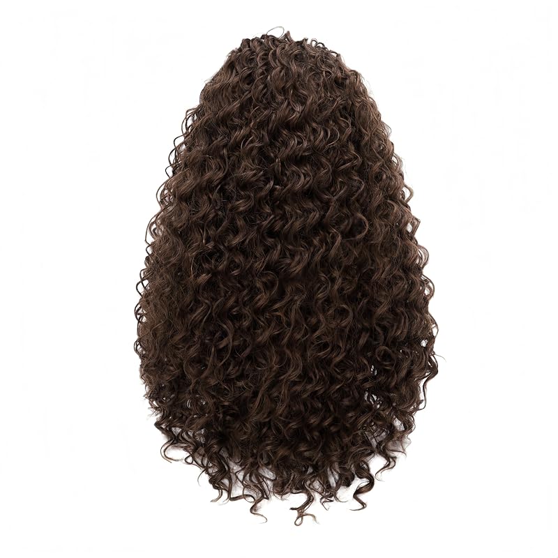 Mens Long Brown Curly Wig - Heat-Resistant Synthetic Cosplay Hair, Miradin Variation Brown-3