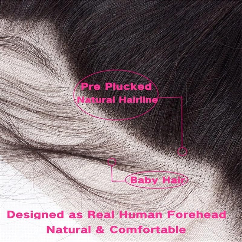 13x4 HD Lace Frontal 14 Inch Body Wave Virgin Brazilian Hair, Pre-plucked Baby Hair