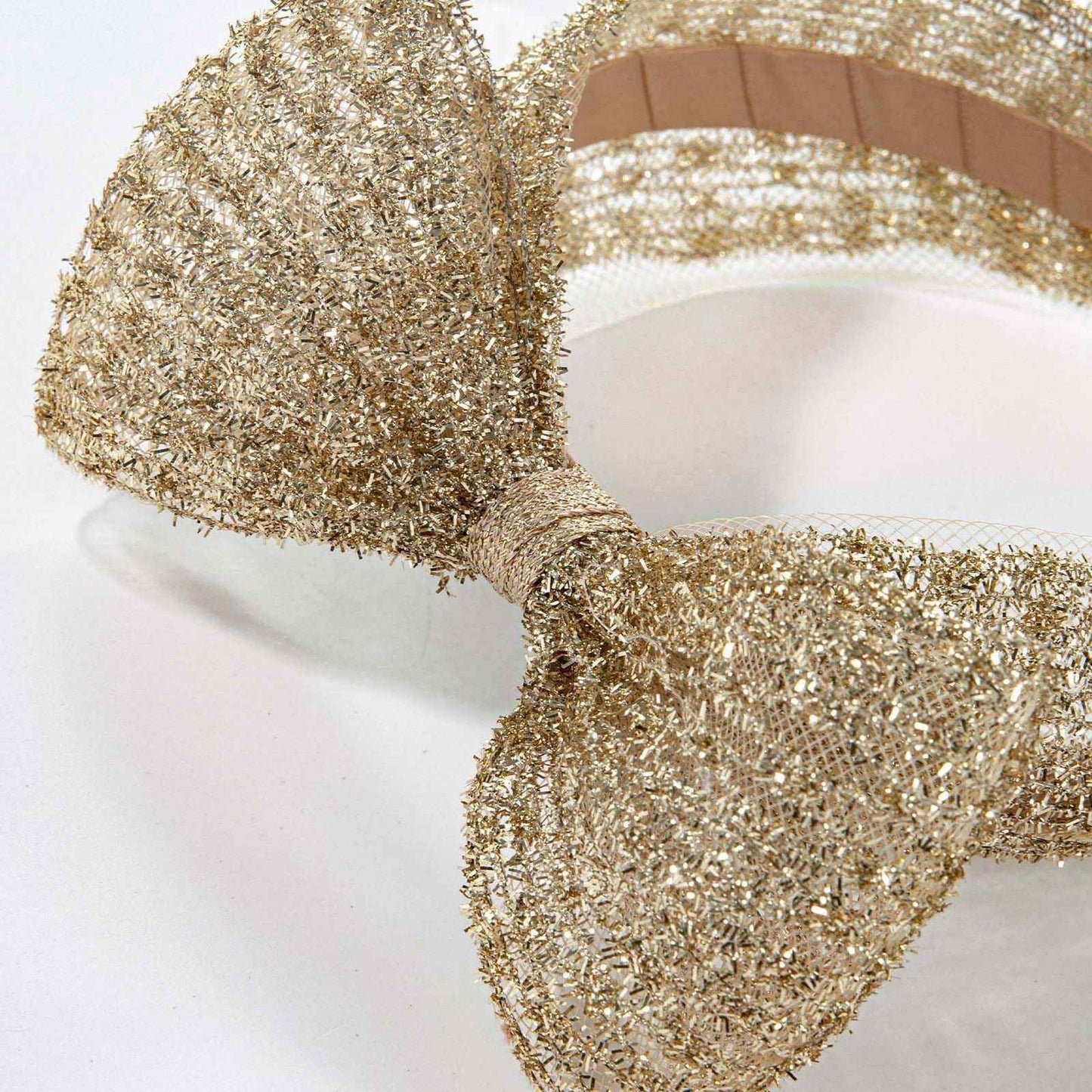 TUTULAND Glitter Headbands for Girls - Gold Headband for Girl Sequin Flower Girl Kids Hair Accessories Sparkling Hairbands for Wedding Birthday Photography Prop