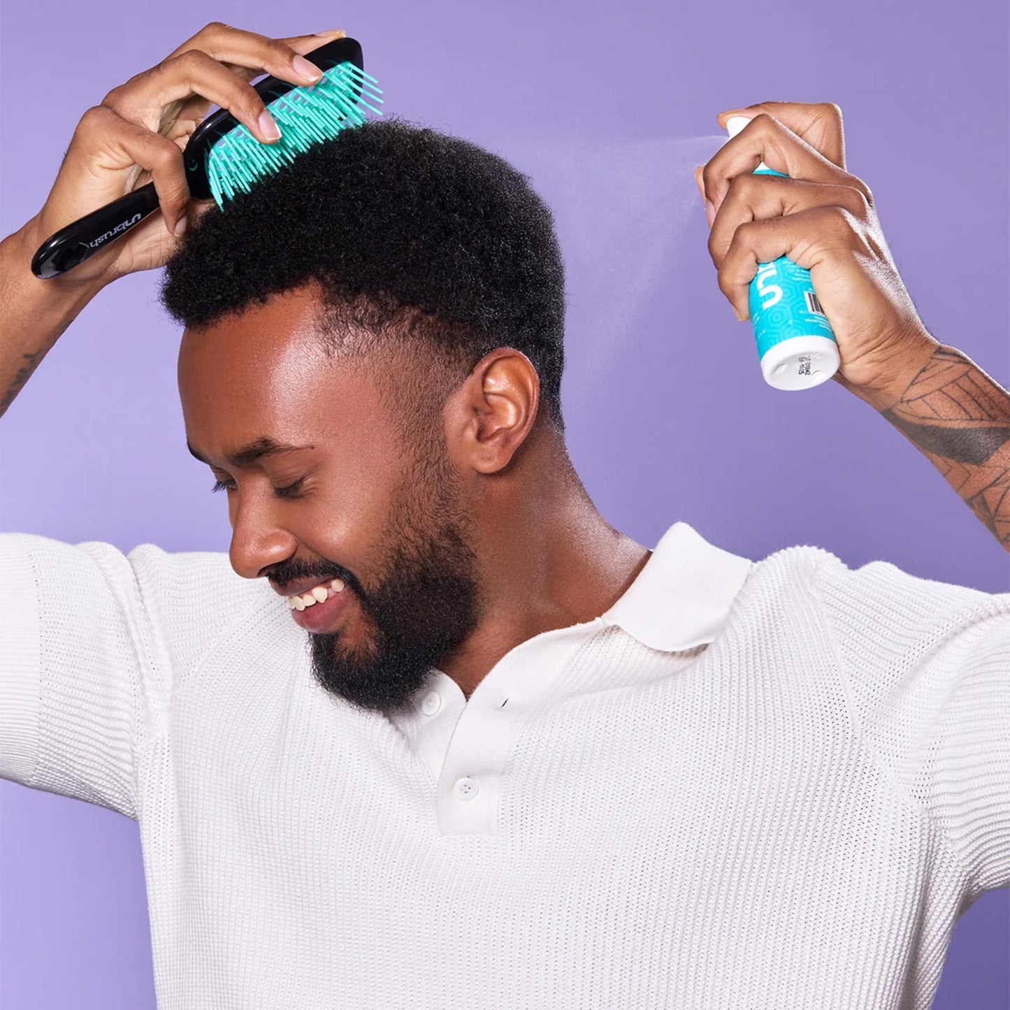 FHI Heat The Knot UNwinder Detangler Spray — 7-in-1 Hair Care for Smooth, Tangle-Free Hair — UNbrush Detangling Spray w/Heat Protection, Frizz Control, Conditioning, Enhanced Shine, Moisture