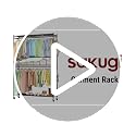 X-Large White Clothes Rack with Shelves & Wheels - Heavy Duty Garment Organizer