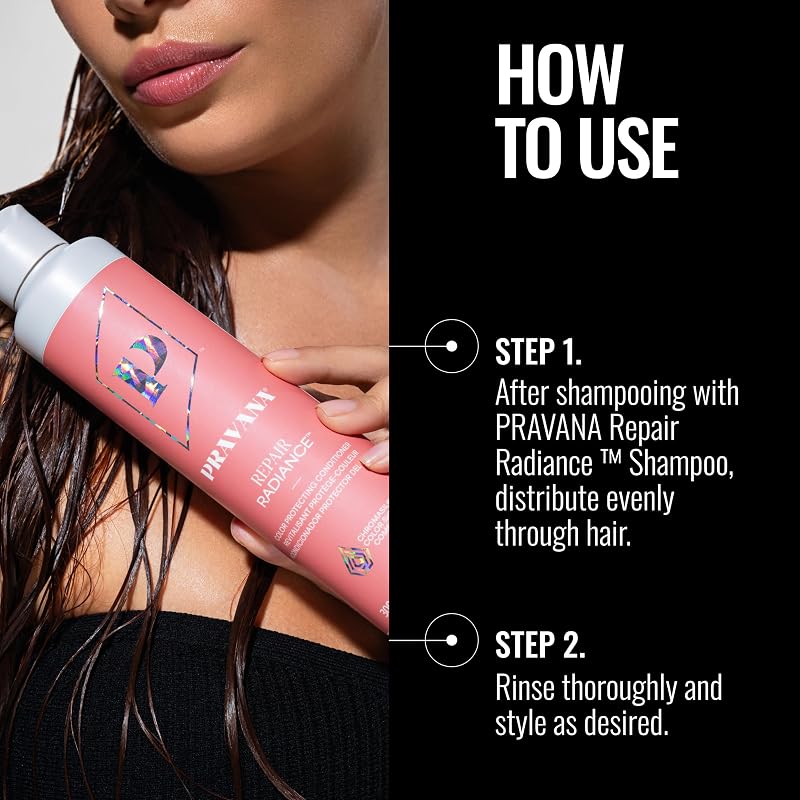 Repair Radiance Conditioner for Damaged Color-Treated Hair | Pravana, 10 Fl Oz