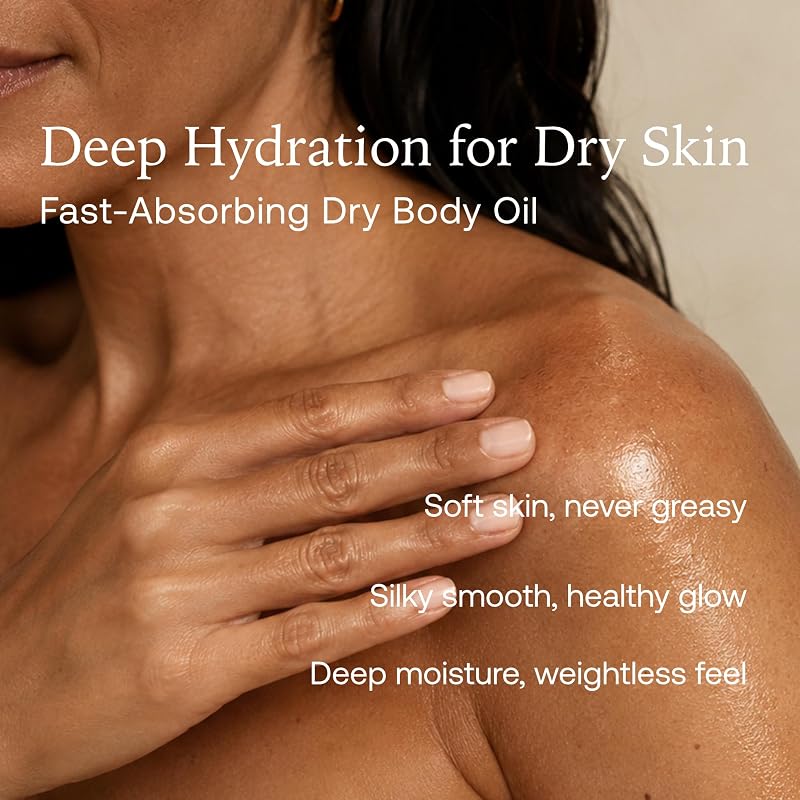 Hydrating Body Oil for Dry Skin - Non-Greasy, Fast-Absorbing with Sea Fennel & Vitamin E