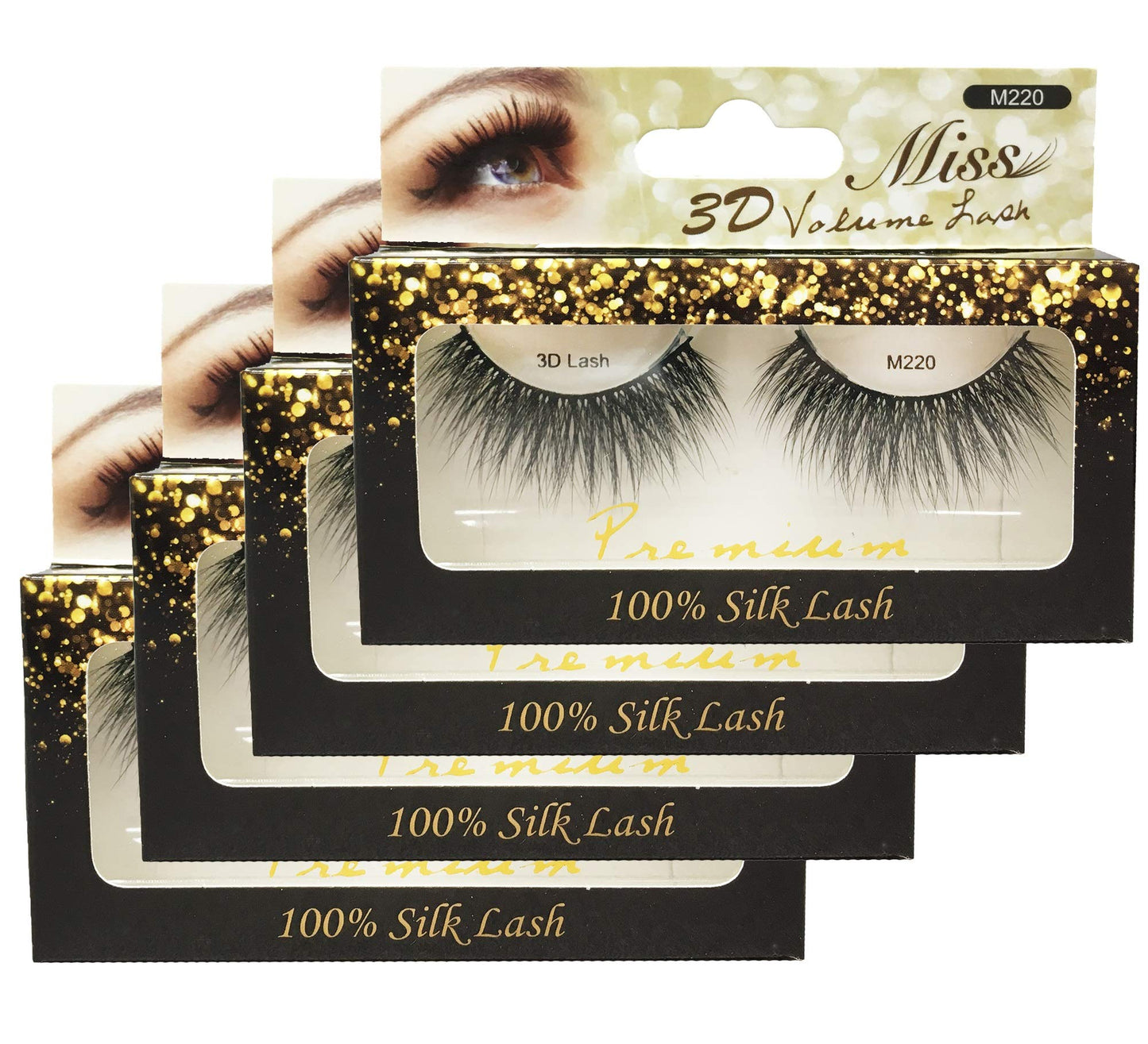 [4 PACKS] Miss Lashes 3D Volume Tapered False Eyelash Extension
