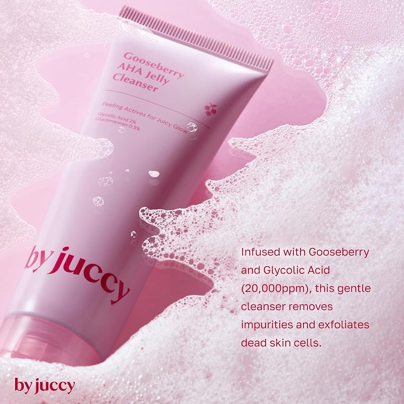 Gooseberry AHA Jelly Cleanser with Glycolic Acid, Brightening Face Wash 4.05 fl oz