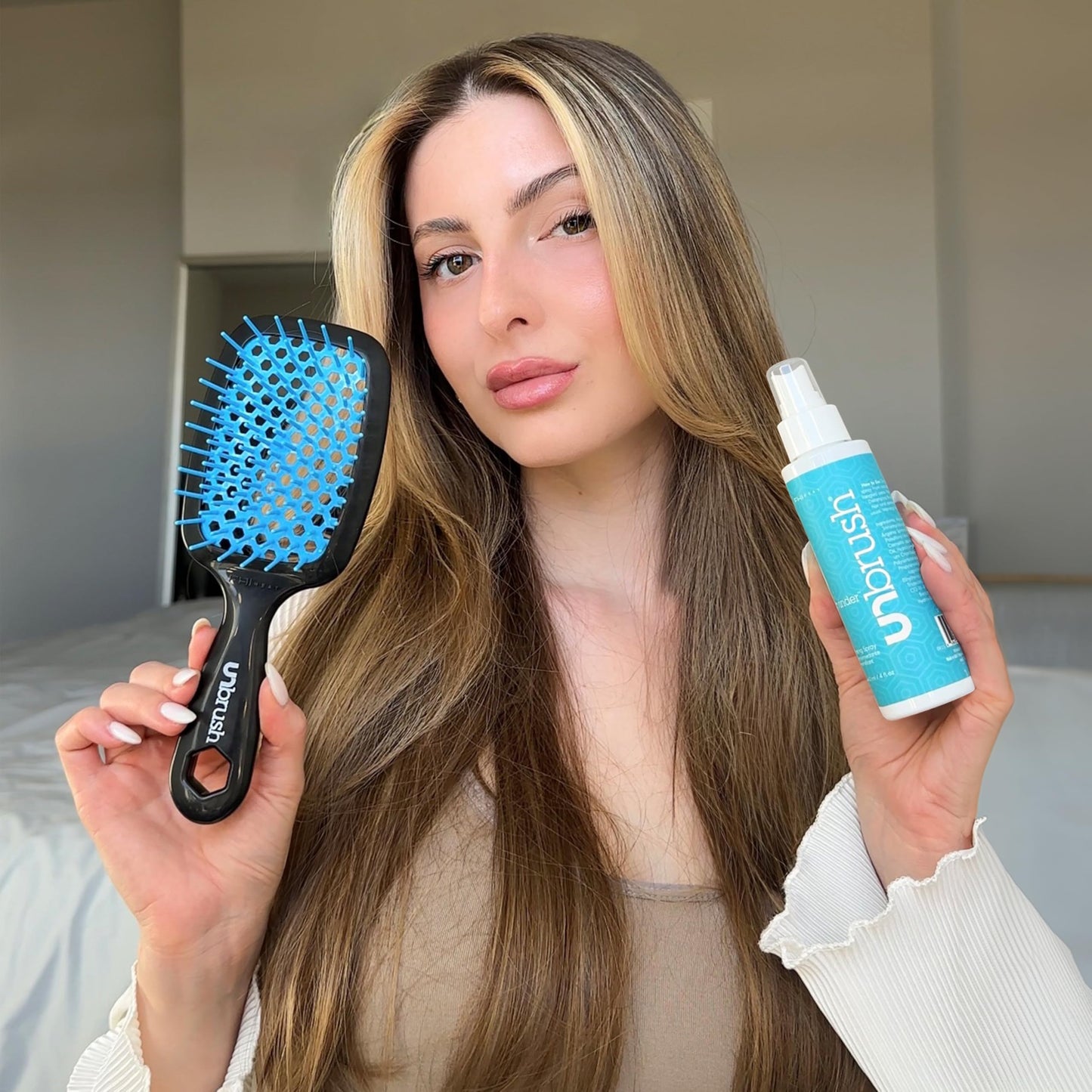 FHI Heat The Knot UNwinder Detangler Spray — 7-in-1 Hair Care for Smooth, Tangle-Free Hair — UNbrush Detangling Spray w/Heat Protection, Frizz Control, Conditioning, Enhanced Shine, Moisture
