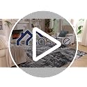 8x10 Black & Gold Washable Modern Abstract Area Rug - Rectangular