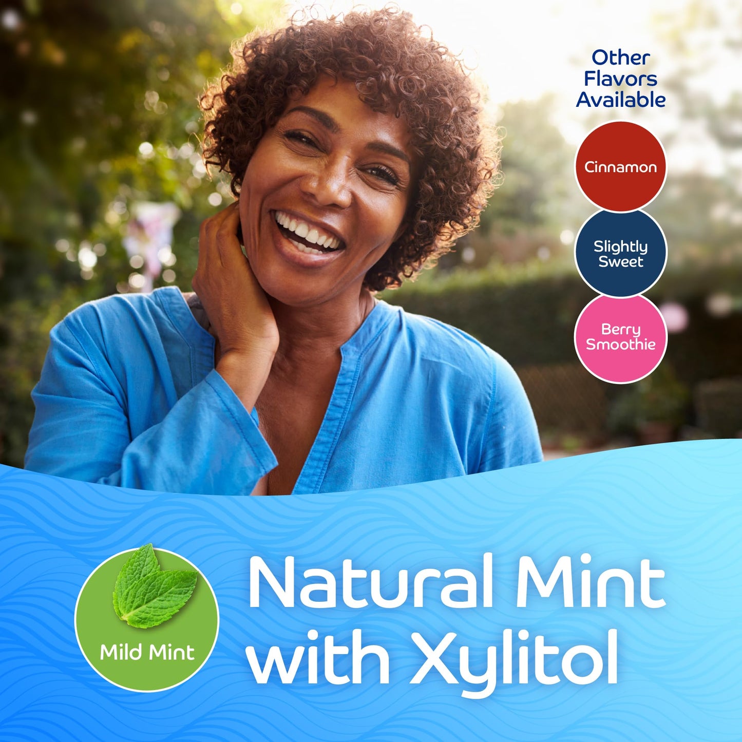 Oracoat XyliMelts for Dry Mouth Night Time or Day - Moisturizing Dry Mouth Adhering Discs, Sugar Free with Xylitol, 40 Count, Mild Mint Flavor, 8-Hour Relief