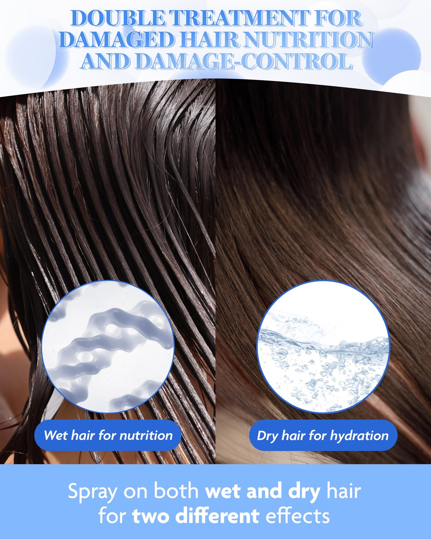 HAIR PLUS Protein Bond Water Essence for Hair 200ml | Hair Serum for Frizzy and Damaged Hair Scalp Serum Frizz Control Hair Care Products | Hair Regrowth Essence Intensive Spray Korean Hair Essence