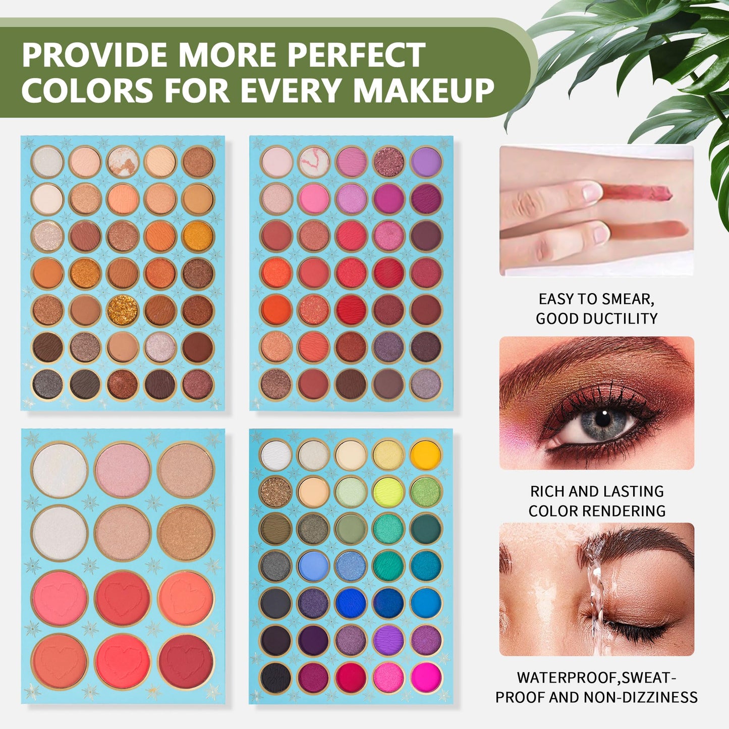 4-Layer Multi - Functional Beauty Book Kit- Style Makeup Palette Ingeniously Combines Eyeshadows, Blushes, Highlighters, Contour Powders In One,Best Choice for A Gift for Women (U106A)