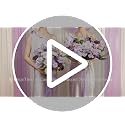 7-Inch Wedding Bouquets for Bridesmaid Set with Burnt Orange & Champagne Ribbons