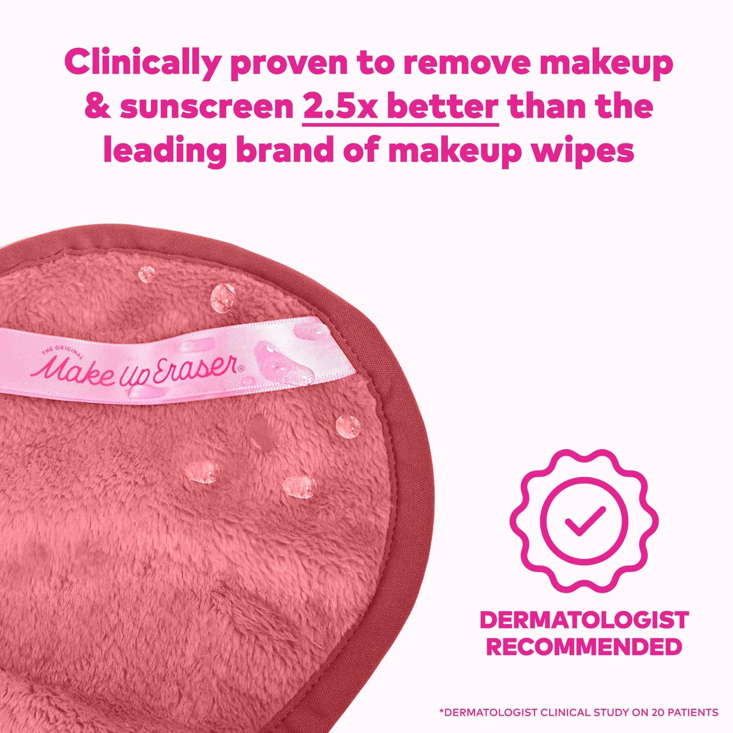 The Original MakeUp Eraser Mini PRO 5pk Gift Set, Erase All Makeup With Just Water, Including Waterproof Mascara, Eyeliner, Foundation, Lipstick, Sunscreen, and More! Blush, 5ct.