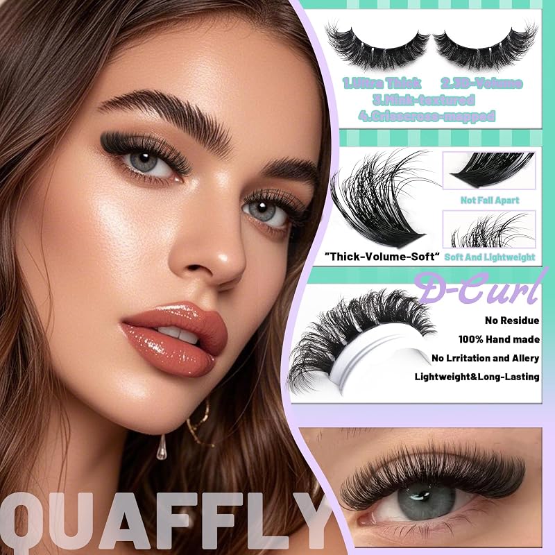 Lash Clusters Kit 1790Pcs with Spike & Bottom Lashes - DIY False Eyelash Extension Set (Variation: Lashes Kit-8)