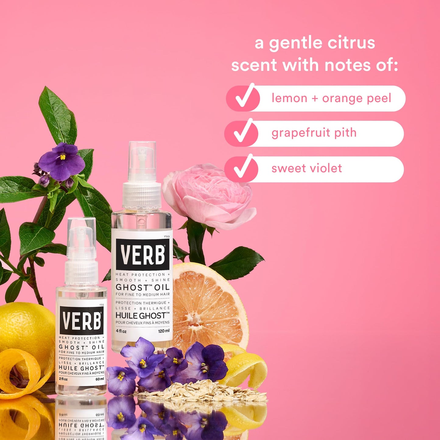 VERB Ghost Oil, 2 fl oz- Weightless Hair Oil for Fine to Medium Hair – Smooths Frizz, Adds Shine – No Parabens, Gluten or Harmful Sulfates