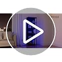 VASAGLE 6-Tier LED Bookshelf with Dimmable Lights - 11.9"D x 23.6"W x 70.3"H
