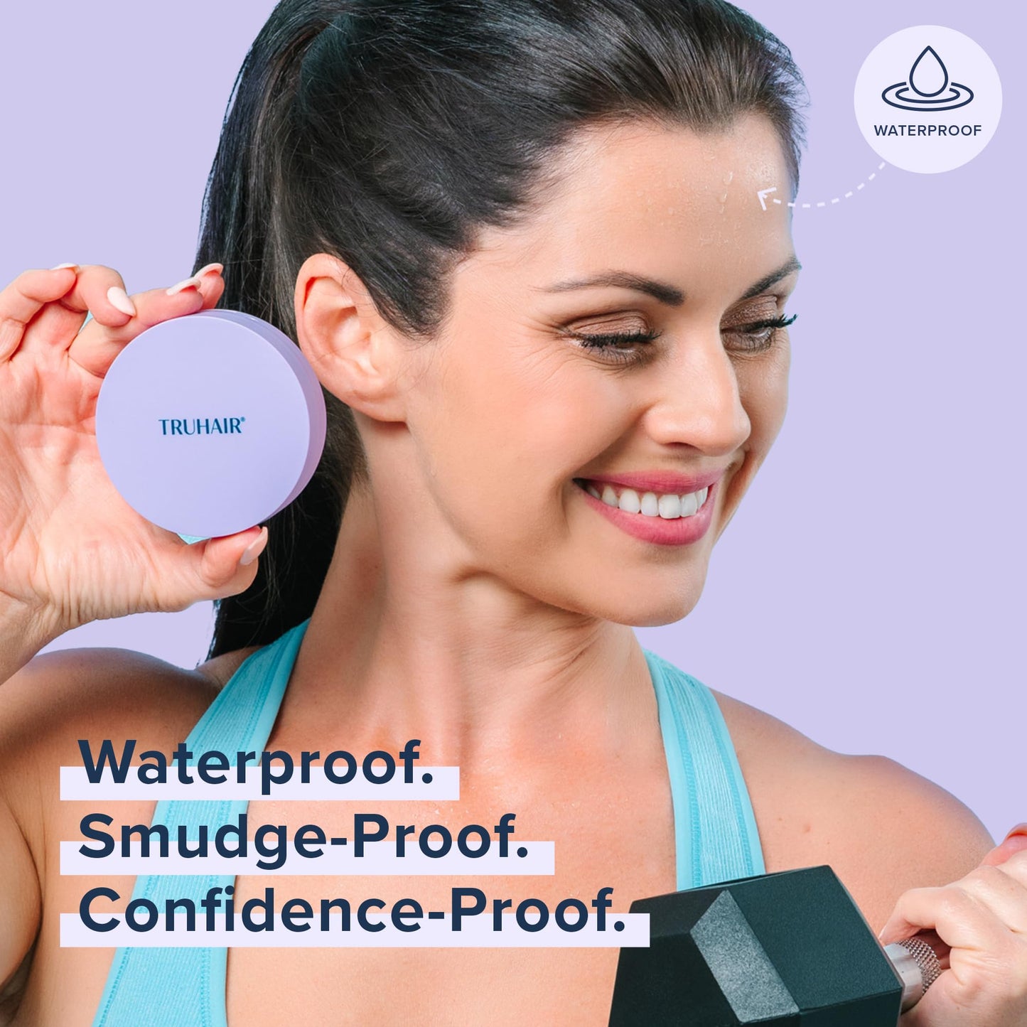 TRUHAIR Root & Scalp Cover Up Pressed Powder Compact Refill, Waterproof, Weightless Hair Coverage & Bald Spot Concealing, Root Touch Up Hair Color for Gray Coverage & Thinning Areas, 0.35 Oz (White)