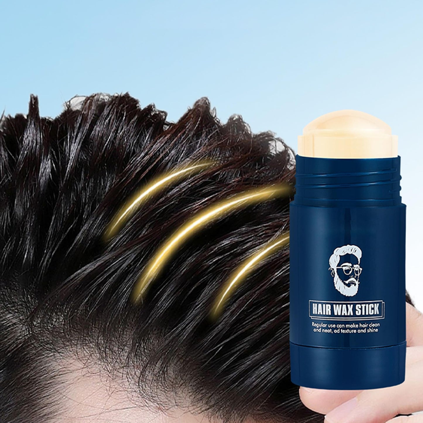 MIESCHER Solid Hair Wax Stick, Hair Styling Waxes Nourishing Hair Accessories for Men, Oil Control Long-Lasting Smoothing Semi-Matte Finish Hair Care Styling Cream for a Soft & Pliable Hold, 1.41Oz