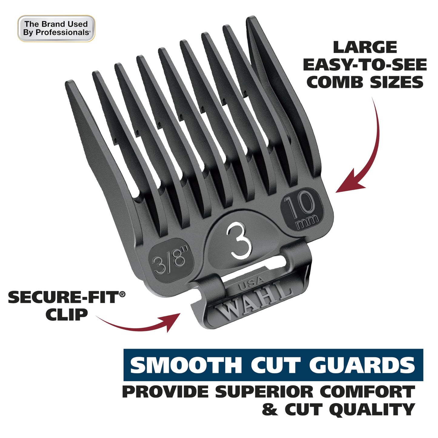 Wahl USA Chrome Pro Corded Clipper Complete Haircutting Kit for Men – Powerful Total Hair Clipping, Beard Trimming, & Grooming - Model 3024635
